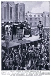 Edoardo I che si Rivolge ai suoi Soggetti nel Nuovo Cortile del Palazzo AD1297, anni 1920